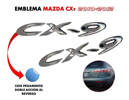 Emblema Para Cajuela Compatible Con Mazda Cx-9 10-12 Foto 2
