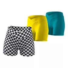 3 Pack/rio Sport/short Pretina En V/deportivo Mujer