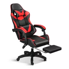 Silla De Gamer Y Escritorio Ergonómica Negra/roja Color Negro