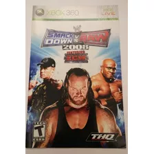 Wwe Smackdown Vs Raw 2008 Xbox 360 Solamente Manual Booklet