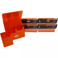 Caja Doble Para Cartas De Monstruos Naranja Protectores