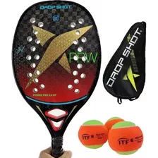 Raquete De Beach Tennis Drop Shot Power Pro 2.0 Carbono 12k 