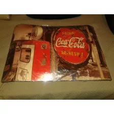 Cartel De Chapa De Coca Cola 30cm X 42cm 
