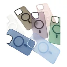 Forro Diseño Color Funda Carga Magnética Magsafe Para iPhone