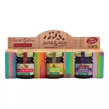 Geleias Frutas Naturais Mini Trio Sabores Vegano S/ Açúcar