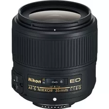 Lente Nikon Af-s Nikkor 35mm F/1.8g Ed Full Frame 12x S/juro