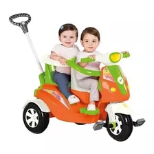 Moto Triciclo Infantil Para Gemeos Duplo 2em1 Até 50 Kg