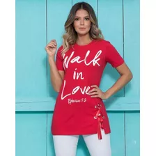 Últimas Unidades!!! Camiseta Long Walk In Love - Vermelha