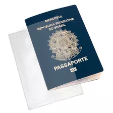 Capa Transparente Para Passaporte Kit Com 50 Capas