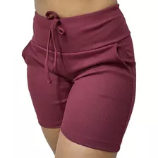 Kit 3 Shorts Feminino Cintura Alta Short Meia Coxa Atacado 