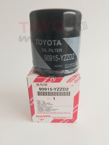 Filtro De Aceite Original Toyota Hilux,vigo, Fortuner,prado  Foto 2