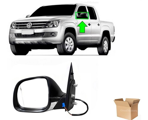 Espejo Elect Izquierd Base Cromo Volkswagen Amarok 2010 2016 Foto 2