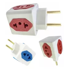 Kit 600 Adaptadores Pino Cubo 3d Colorido Benjamin 4 Saídas 110v/220v