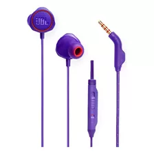 Audífono Jbl Quantum50 Intraaurales Gaming Color Morado Color De La Luz Blanco