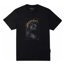 Camiseta Mcd Cristo - Preto E Dourado