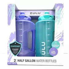 Zulu Botellas De Agua De Medio Galón Con Marcadores De Tiemp