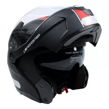 Capacete Nasa Escamoteável Ns-1001 Vermelho