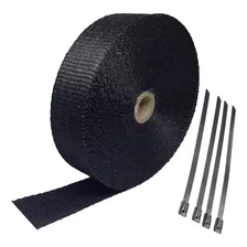 Fita Térmica Termotape Preta 10 Metros + 04 Zip Tie Inox