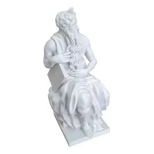 Escultura Moisés De Michelangelo Cor Mármore 25cm