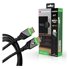 Monster 6ft Speed ??4k Hdr Hdmi Cable Con Led Verde Incorpor