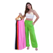 Calça Wide Leg Crepe