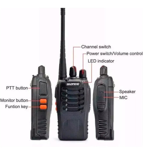 1 Radio Baofeng Bf-888s Walkie Talkie Va Uhf Antro Negocio Foto 8