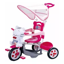 Triciclo Hello 2 En 1 Rosa Musical Con Luz 5567