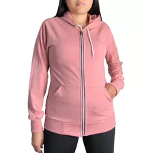 Campera Capucha Lisa Mujer Algodon Rustico Sport Gym S A Xxl