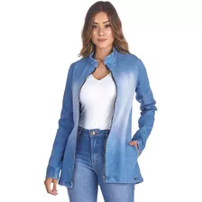 Jaqueta Jeans Feminina Destroyed Premium Pronta Entrega