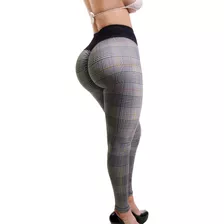 Pantalon Leggings Mallon Gris Licra Terciopelo Efecto Pushup