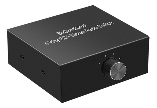 4 Puertos Bidireccional R L Rca Audio Switcher Box Para Dvd Foto 5