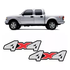 Acessórios Par Emblemas Adesivos 4x4 Ford Ranger 2005 Diesel