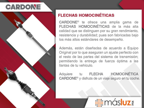 (1) Flecha Homocintica Del Der Nissan Stanza 87/92 Cardone Foto 6