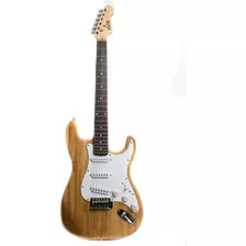 Guitarra Eléctrica Xgtr St111 Stratocaster De Aliso Sólido Natural Con Diapasón De Palo De Rosa