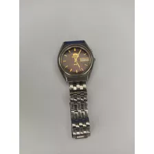 Relógio Orient Masculino Original Barato Fundo Marrom.