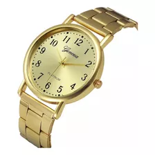 Reloj Geneva Amarillo Elegant Regalo P/mujer Genieka