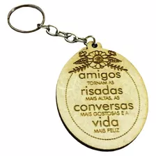 30 Unidades Chaveiros Amigos Em Mdf Cru 3mm - Com Argolas