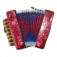 Mini Acordeon Sanfona Infantil 3 Baixos 7 Notas Musicais Ver