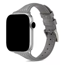 Pulseira Slim Fina Couro Luxo Para Apple Watch Series E Iwo