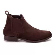 Botina Country Feminina Chelsea Boot Toda Em Couro Camurça