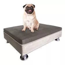 Cama Box Pet Caminha Para Cachorro C/ Pézinhos Cromados Luxo