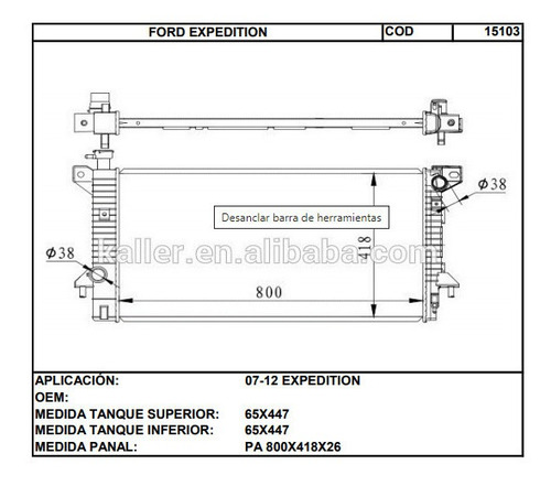 Tanque Plstico Derecho Ford Expedition 07-09 (cod:15103) Foto 2