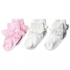 Jefferies Socks Baby Girls Ruffleripple Edgelace Socks 3 Pac