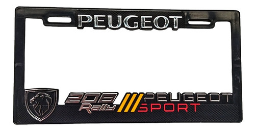  Portaplacas Premium Peugeot 208 Sport Juego 2 Pzs Foto 3