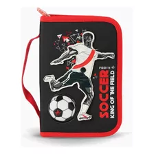 Footy Cartuchera Escolar 1 Cierre Desplegable Nene Nena Color F22024 Roja Fútbol