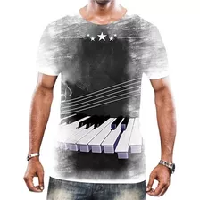 Camisa Camiseta Instrumento Piano Teclado Teclas Arte Som 34