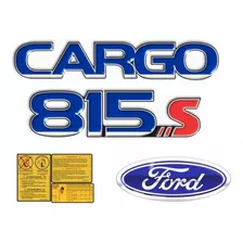 Kit Adesivos 3d Compatível Ford Cargo 815 S Caminhão Kit09 Cor Emblemas Ford Cargo 815s - Resinado