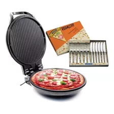 Pizza Maker & Grill Home Elements 1300 Watt + Juego Pizzero