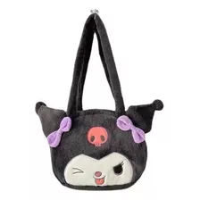 Cartera De Felpa Kuromi Bolso De Mano Negro