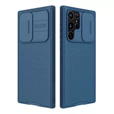 Case Nillkin Camshield Pro Para Galaxy S22 Ultra 2022 Azul